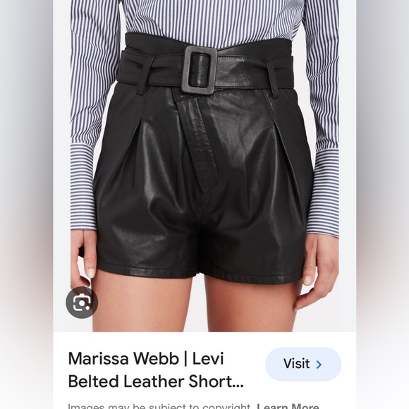 Marissa Webb Levi leather belted shorts - Picture 3 of 7